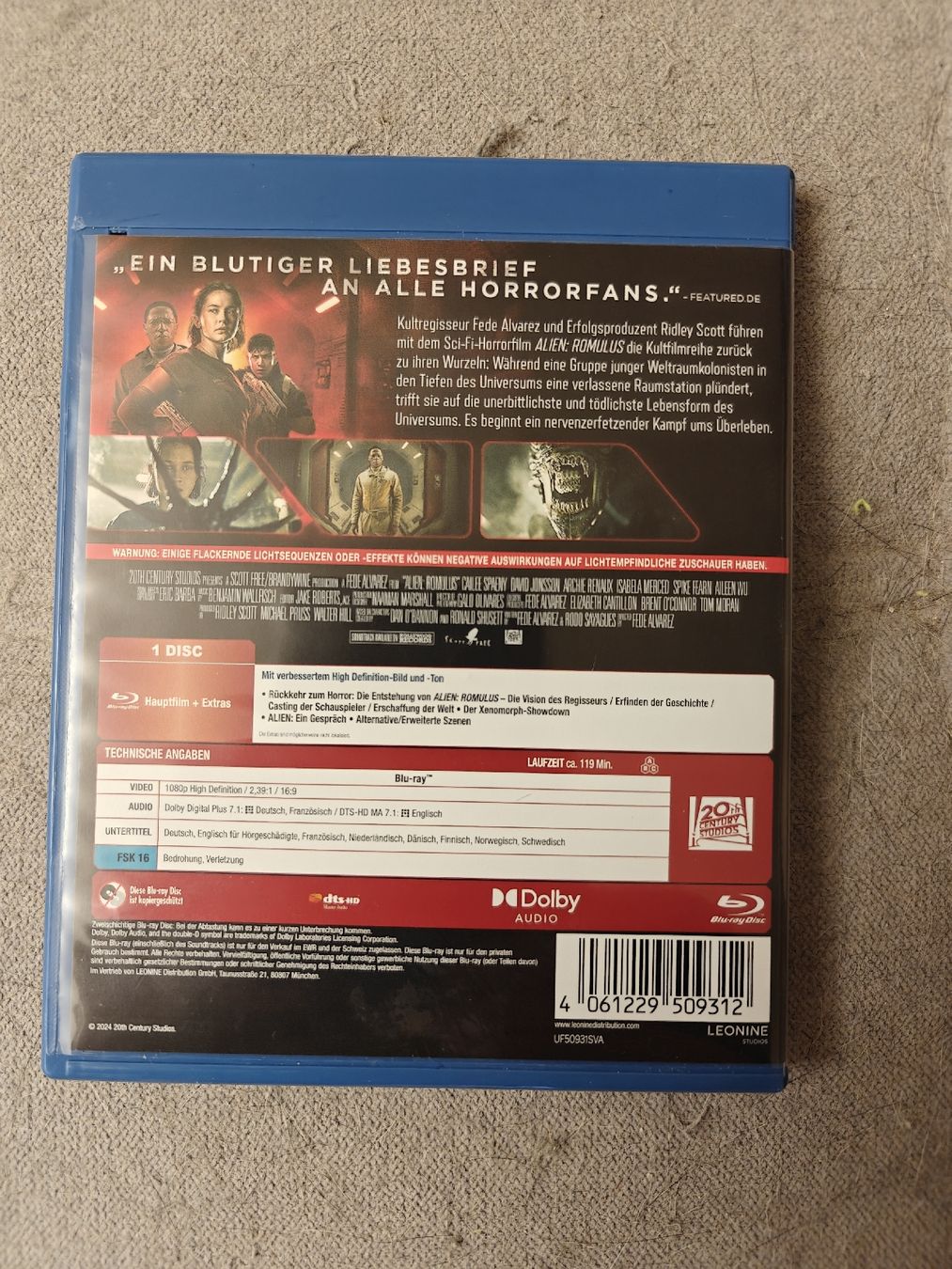 Alle DVDs: Alien Romulus Bluray deutsch  – Neu (gemäss Beschreibung) aus Schwerzenbach von Salamon33 1
