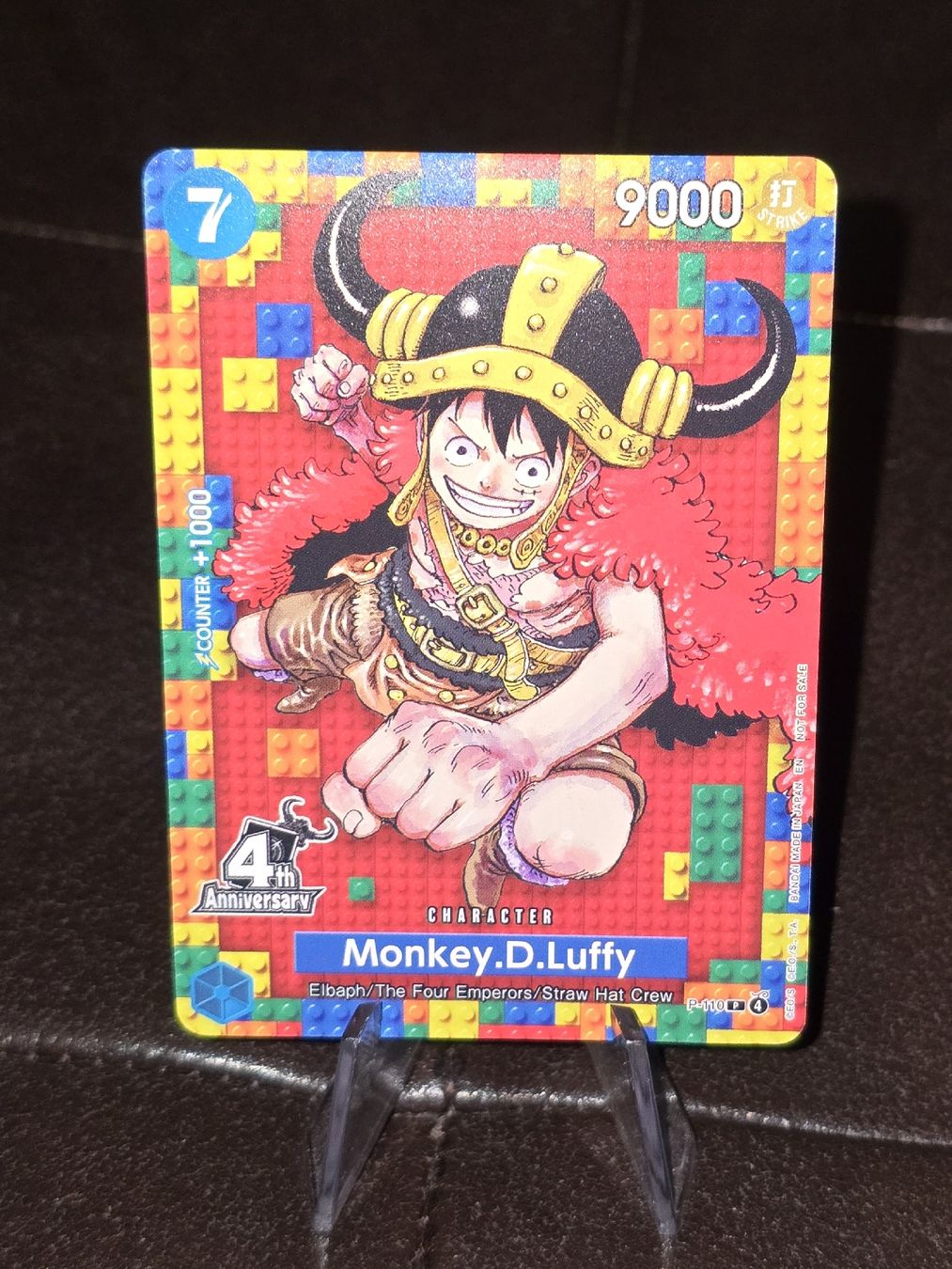 Bandai Carte collezionabili: Monkey D. Luffy 4th Anniversary P-110 OP17 – Nuovo e nell'imballaggio originale da Bronschhofen venduto da dvnb