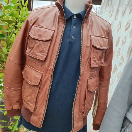 Esprit Leder Jacke Herren GR 48