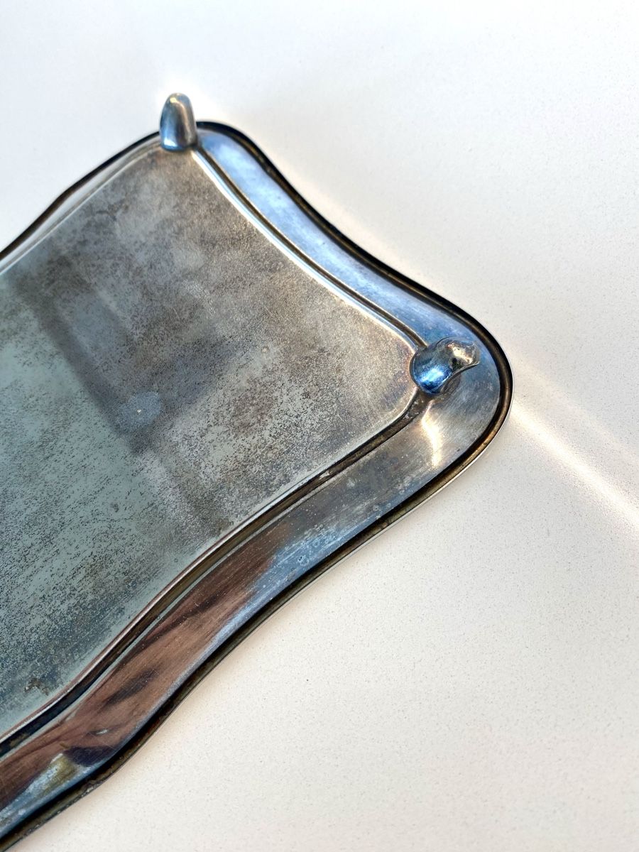 Servierplatten: Versilbertes Tablett rechteckig mit Füssen  – Gebraucht aus Basel von phidelitas 4
