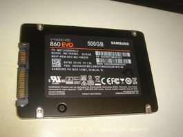 1 stück 500gb ssd. Samsung 860 EVO. Getestet. Siehe Details