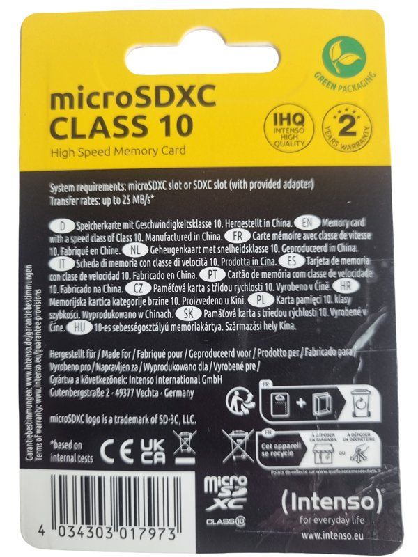 Speicherkarten: INTENSO microSDXC 64GB – Neu (gemäss Beschreibung) aus Wangen b. Olten von Restwert_Wangen 3