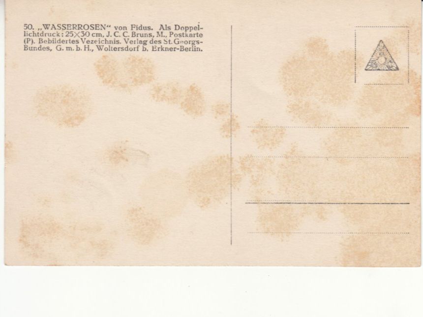 Ansichtskarten: Wasserrosen ca. 1910 – Gebraucht aus Bürglen TG von StampGraf 1