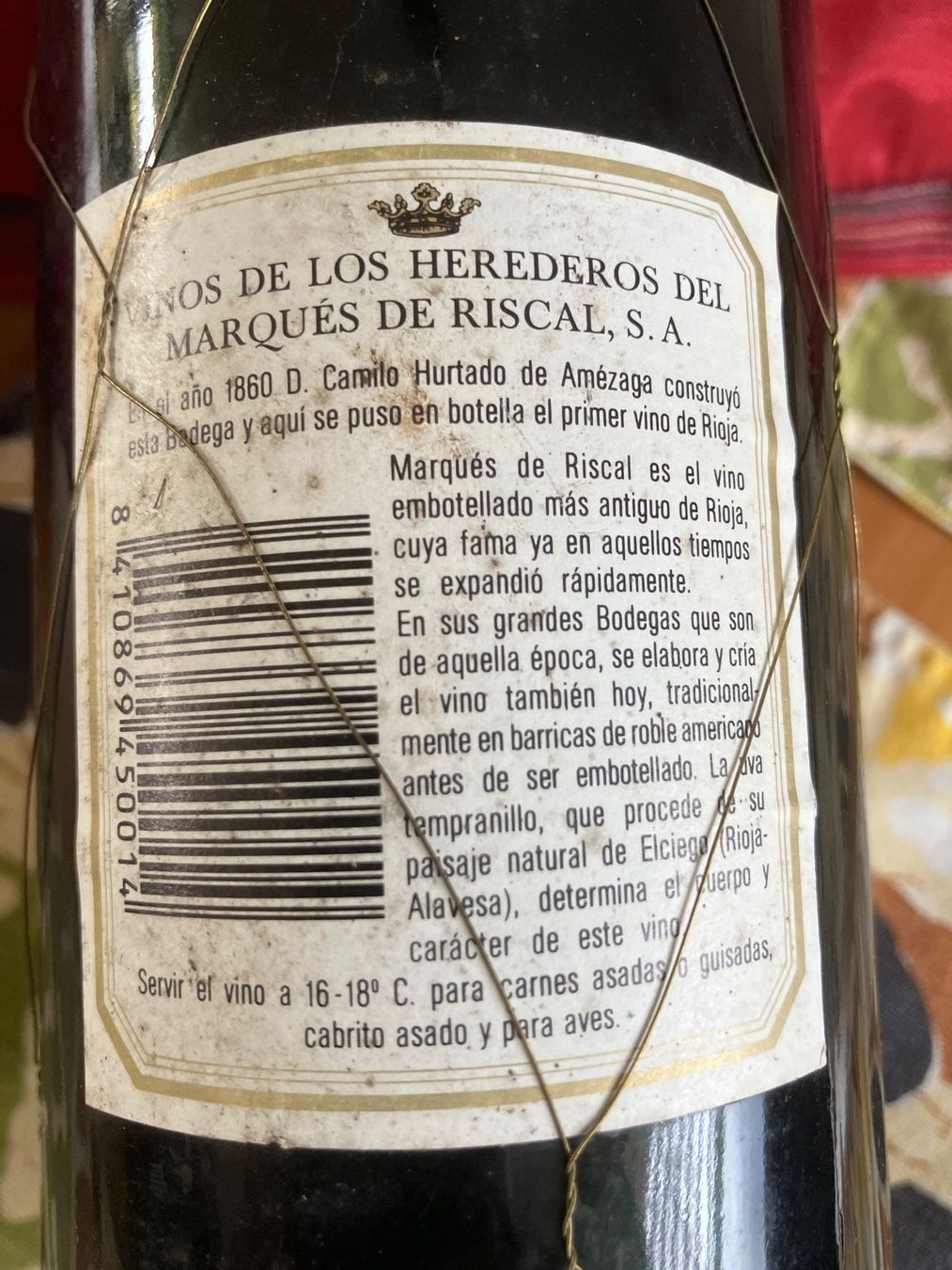 Rioja Vino: Rotwein Marques de Riscal Rioja 1981 – Nuovo (secondo la descrizione) da Dintikon venduto da 51r_5mdz 4