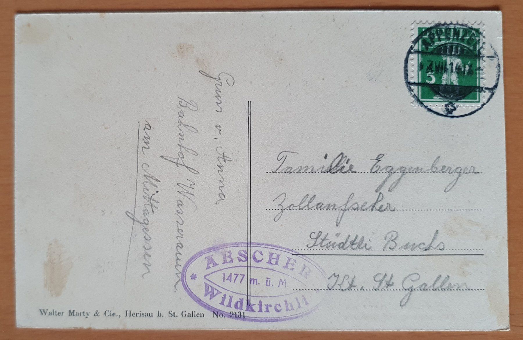 Ansichtskarten: Wildkirchlein 1914 – Gebraucht aus Kreuzlingen von Rschweiz1 1