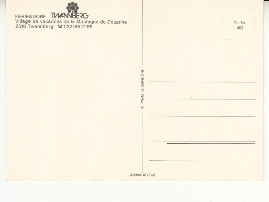 Cartoline postali: Twannberg ca. 1970 – Usato da Bürglen TG venduto da StampGraf 1