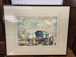 Tableau Encadré Unique - Bohème Nomade, Huile sur Toile