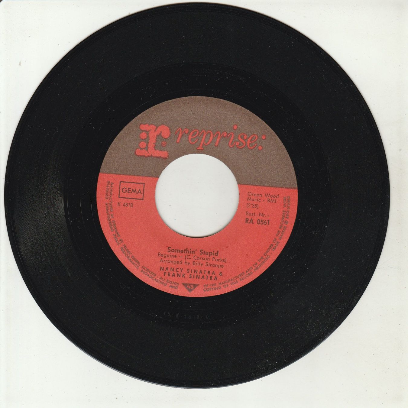 Dischi in vinile: Nancy Sinatra & Frank Sinatra - Somethin' stupid 7" Vinyl – Usato da Tübach venduto da JamesStone 2