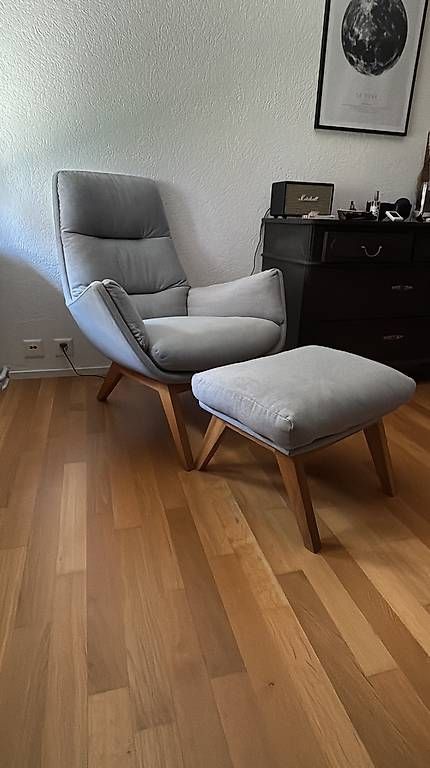 Micasa Sessel: Bequemer Micasa Sessel mit Hocker – Gebraucht aus Zürich von IngridM 1