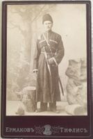 Uralte Kabinettfoto - Kosake, Russland, 1. Weltkrieg