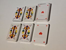 6x Spielkarten ♤♡◇♧, neu und originalverpackt