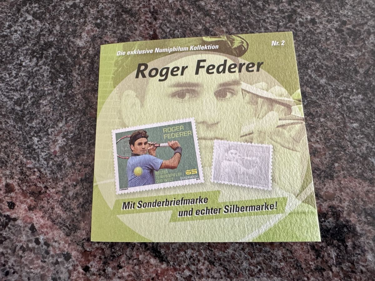 Tous les timbres: Roger Federer Silver Stamp Austria + Stamps – Neuf avec emballage d'origine à Oberengstringen par gbr_zurich 2