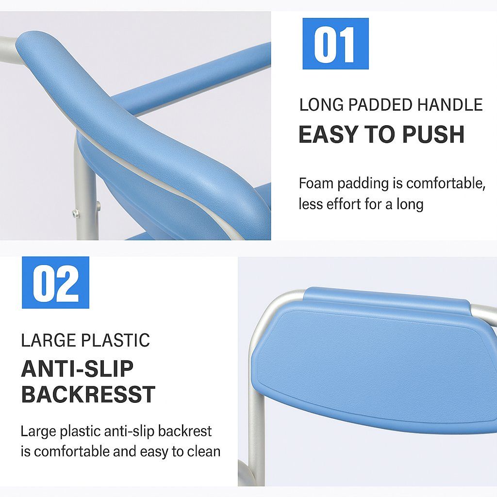 Gehhilfen: Déambulateur Chaise Alu percée toilette douche – Neu und originalverpackt aus Morges von M-Store 5