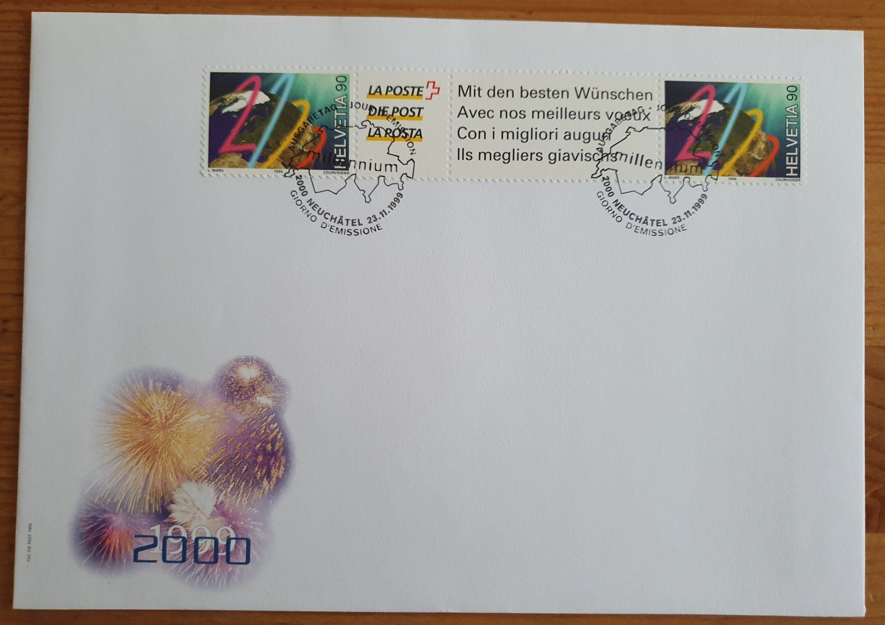 Alle Briefmarken: FDC Lot: Millenium 23.11.1999 /  11 Briefe – Gebraucht aus Dällikon von Minita 4
