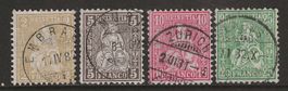 Sitzende Helvetia Nr. 44 - 46 + 49 (Faserp.) KP 230.--