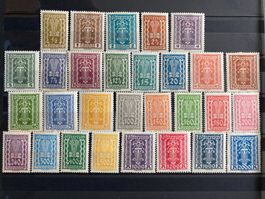 Österreich 1922 Lot Freimarken Kornähre Hammer und Zange
