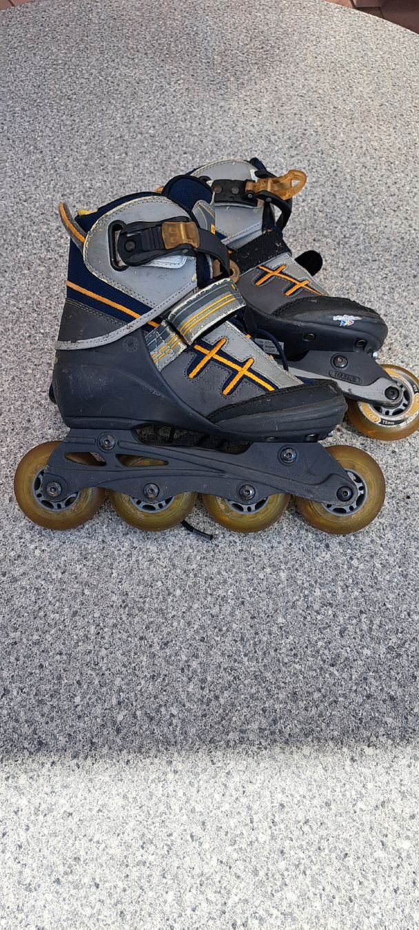 K2 Inline-Skating & Rollschuhe: Inline Skates K2 grau gelb 31 -33 – Gebraucht aus Wädenswil von mh012 1