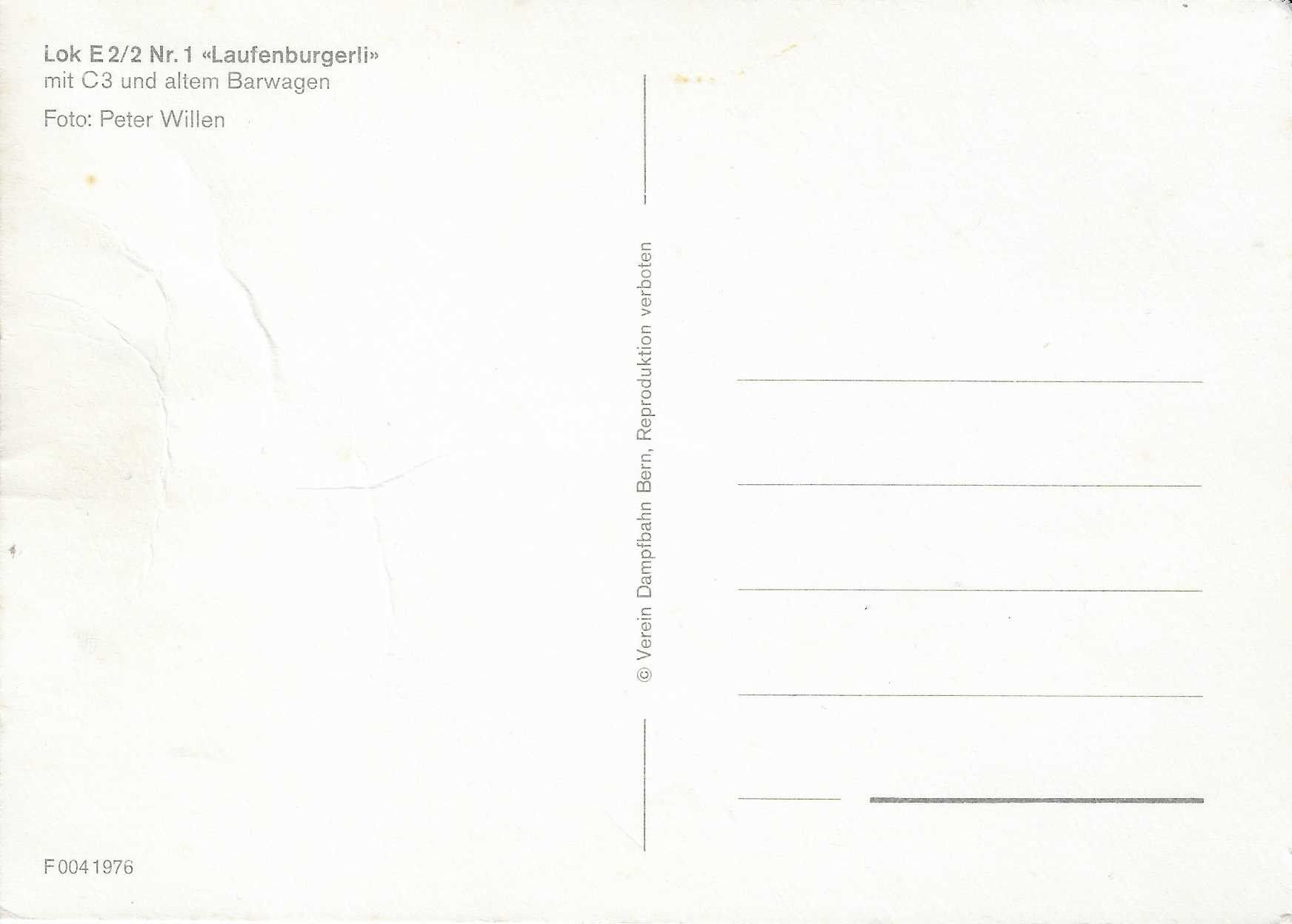 Cartoline postali: Lok E 2/2 Nr.1 "Laufenburgerli" – Nuovo (secondo la descrizione) da Rothrist venduto da Stranglehold 1