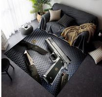Teppich Pistole und Messer