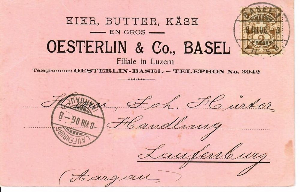 Eier Butter Käse - Oesterlin und Co. Basel 1906 (Gebraucht) in Hochdorf ...