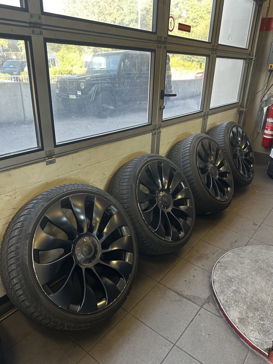 Tesla Felgen: Tesla Model Y Performance 21" Überturbine + Pirelli Winter – Gebraucht aus Basel von Zeynep94