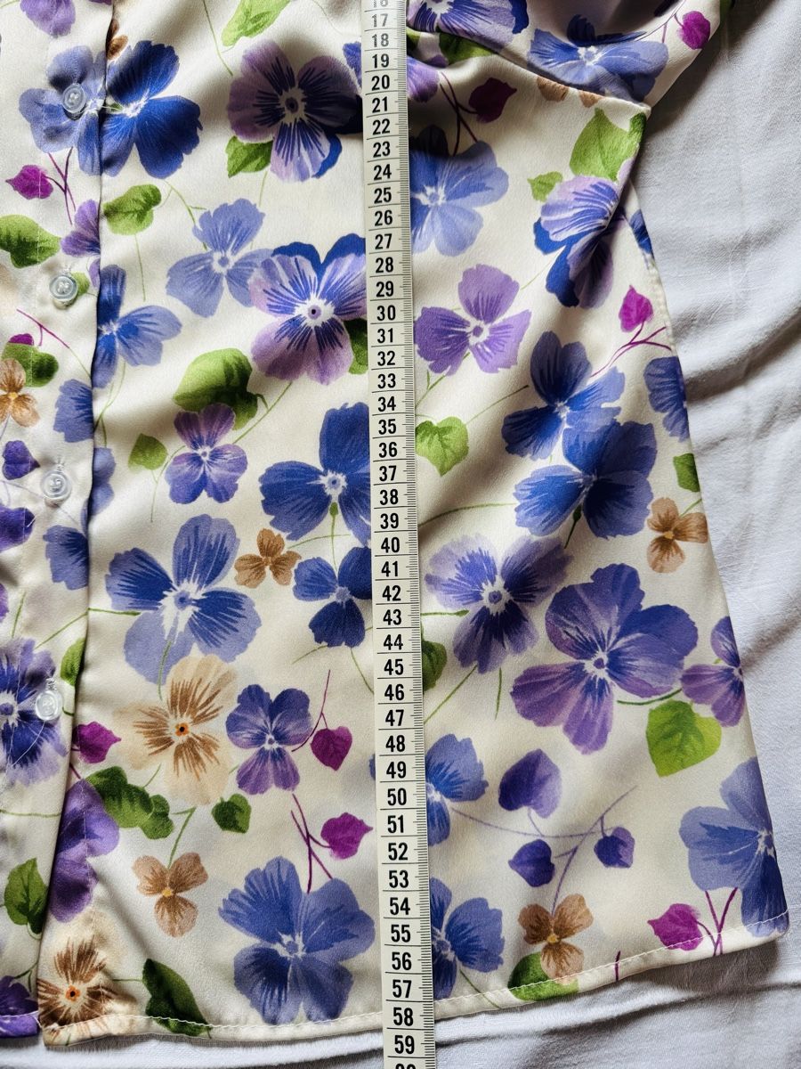 Camicette: Chemisier fleuri lavande, taille L – Usato da Ballaigues venduto da stef1972 3