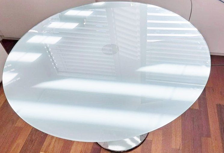 Tavoli: Esstisch rund Glas 90 cm Durchmesser – Nuovo (secondo la descrizione) da Glattbrugg venduto da Ariel012