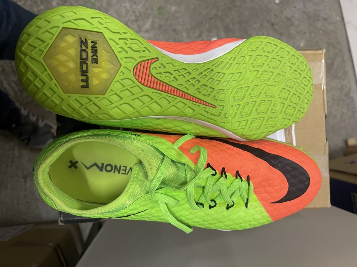 Scarpe da uomo: Chaussures de foot Nike HypervenomX vert et orange – Usato da Sembrancher venduto da inf_9yyl 1