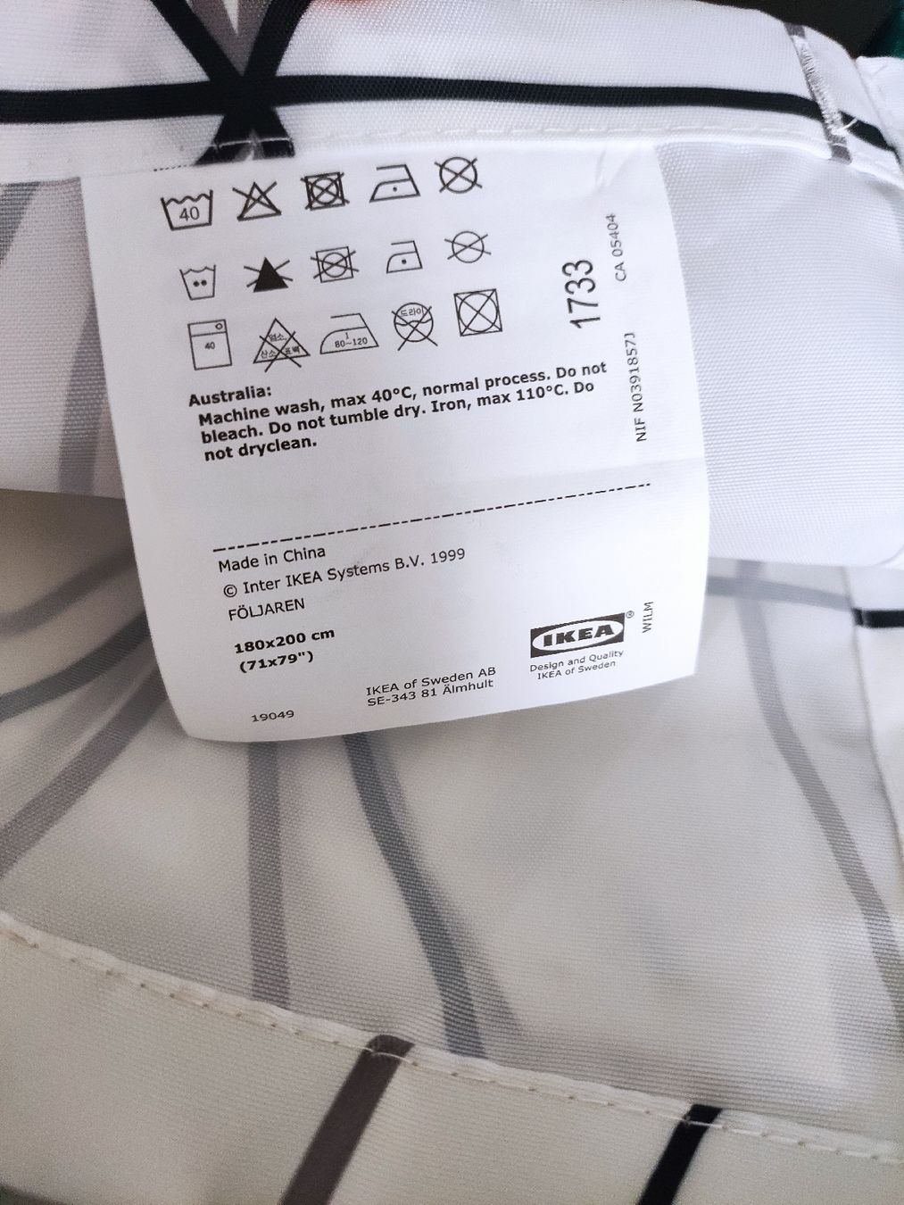 Ikea Tende: IKEA Duschvorhang 180x200cm – Usato da Siebnen venduto da Larya 1