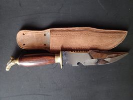Vintage Jagdmesser M.V. Series – Messing Adlerkopf & Scheide