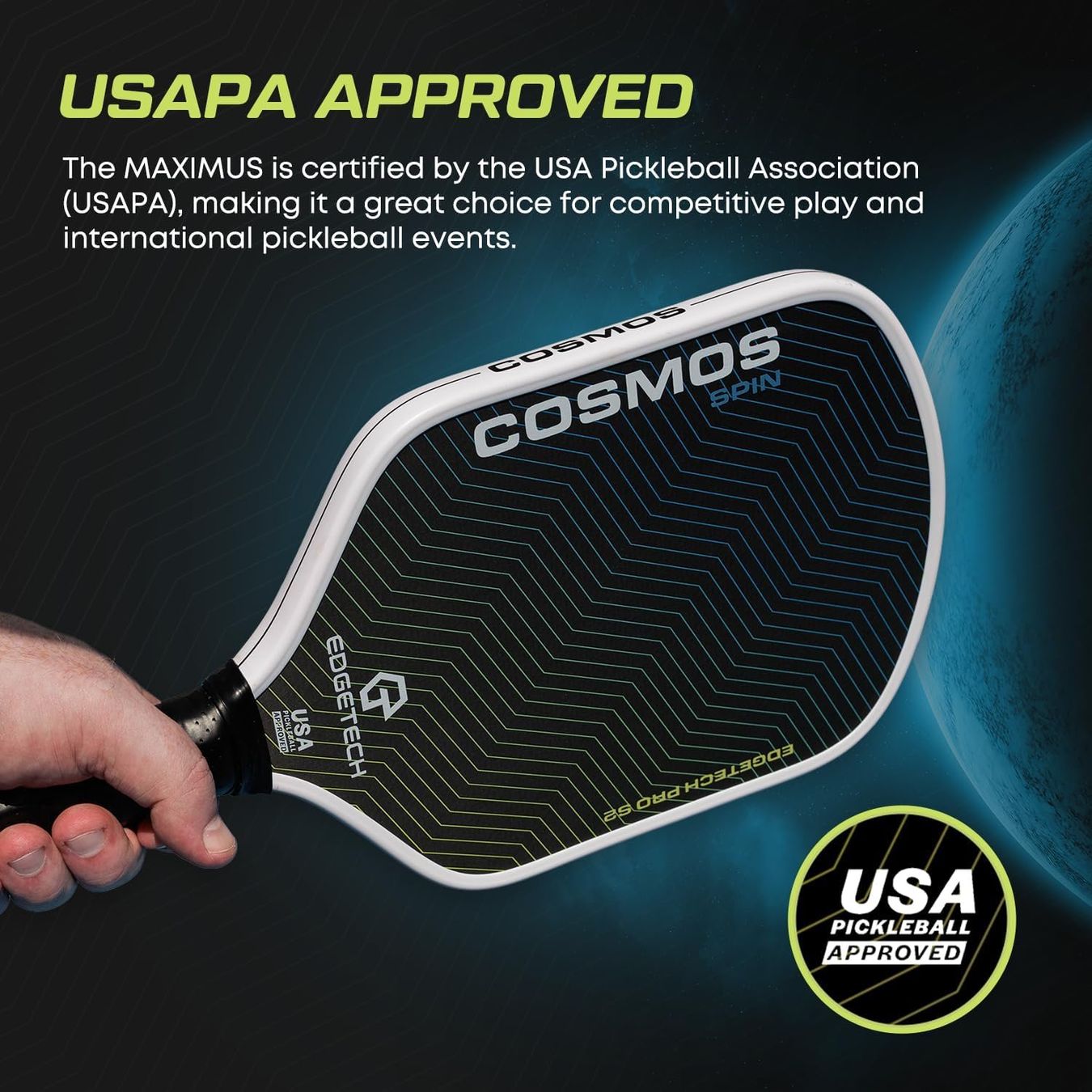 Racchette: Pickleball Paddel 16 mm Carbon | Cosmos Spin Edgetech – Nuovo e nell'imballaggio originale da Suhr venduto da SchnapperCH 5