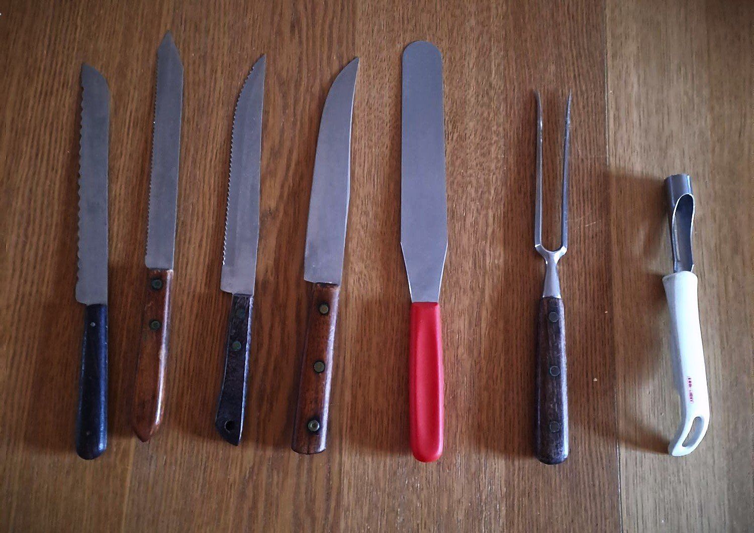 Set di posate: Messer, Teigschaber, Apfelentkerner, Fleischgabel – Usato da Zürich venduto da leachim321