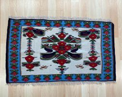 Schöner Vintage Kelim Teppich, Handarbeit