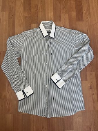 Camicia uomo CHROM slim fit a righe, taglia S, come nuova