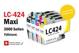 LC-424 - Brother / Kompat. Maxi Drucker-Patronen Tinte (4x)