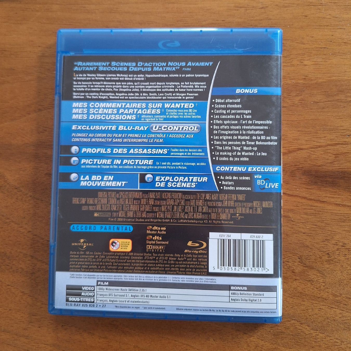 Tutti i DVDs: Wanted - Bluray – Usato da Porrentruy venduto da Ikoss 1
