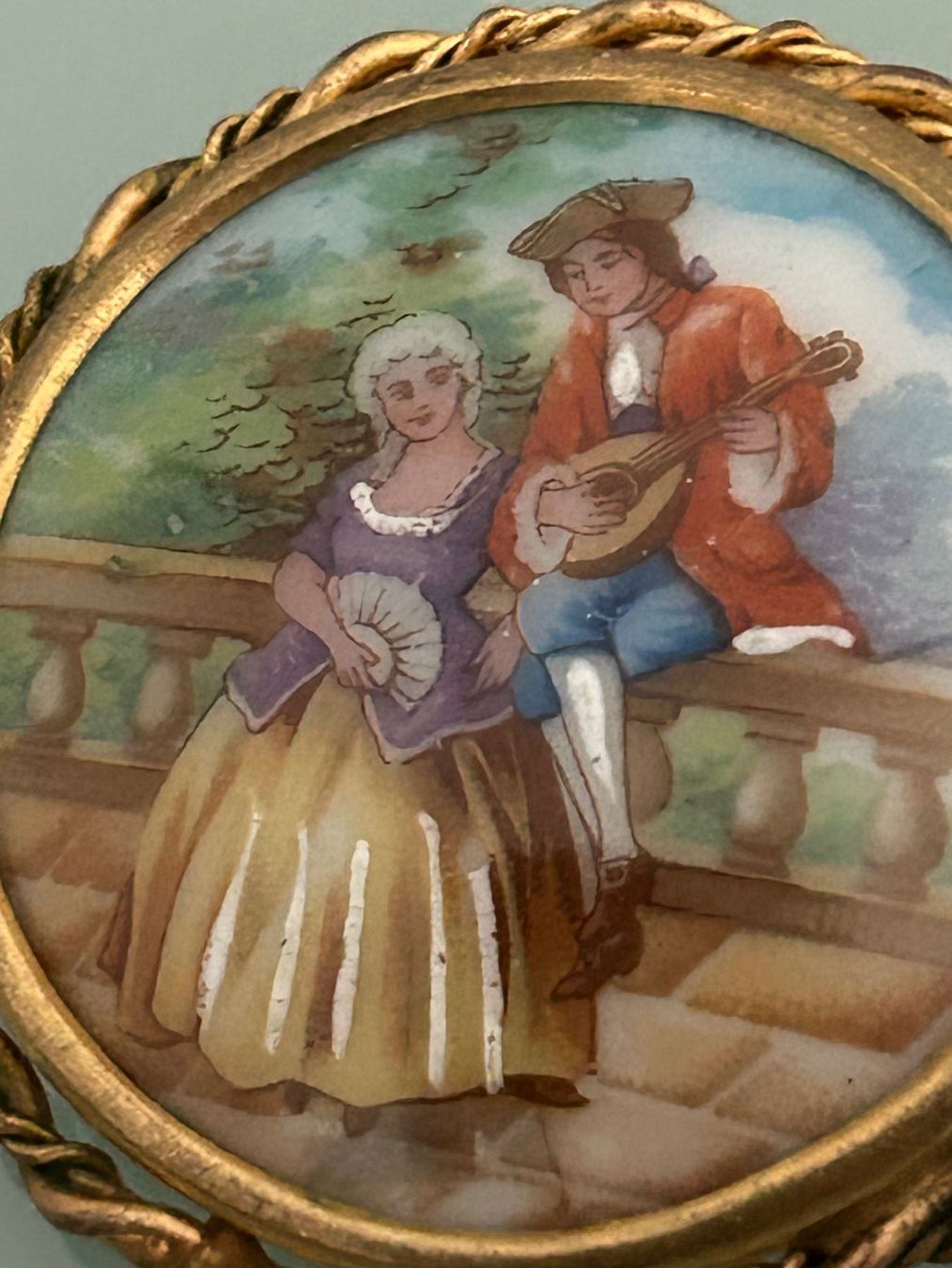 Broches & Aiguilles: Wunderschöne, alte Limoges-Brosche – D'occasion à Eschenz par glaro14 1