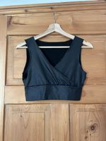 Schwarzes Kunstleder Top, Grösse S