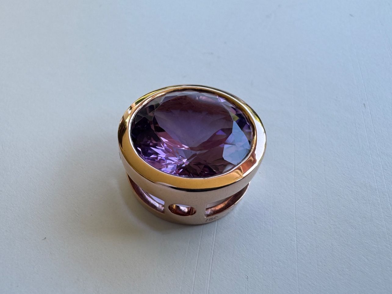 Anhänger: Pendentif en Or Rose 18ct., Améthyste. – Gebraucht aus Geneve von iBest 1