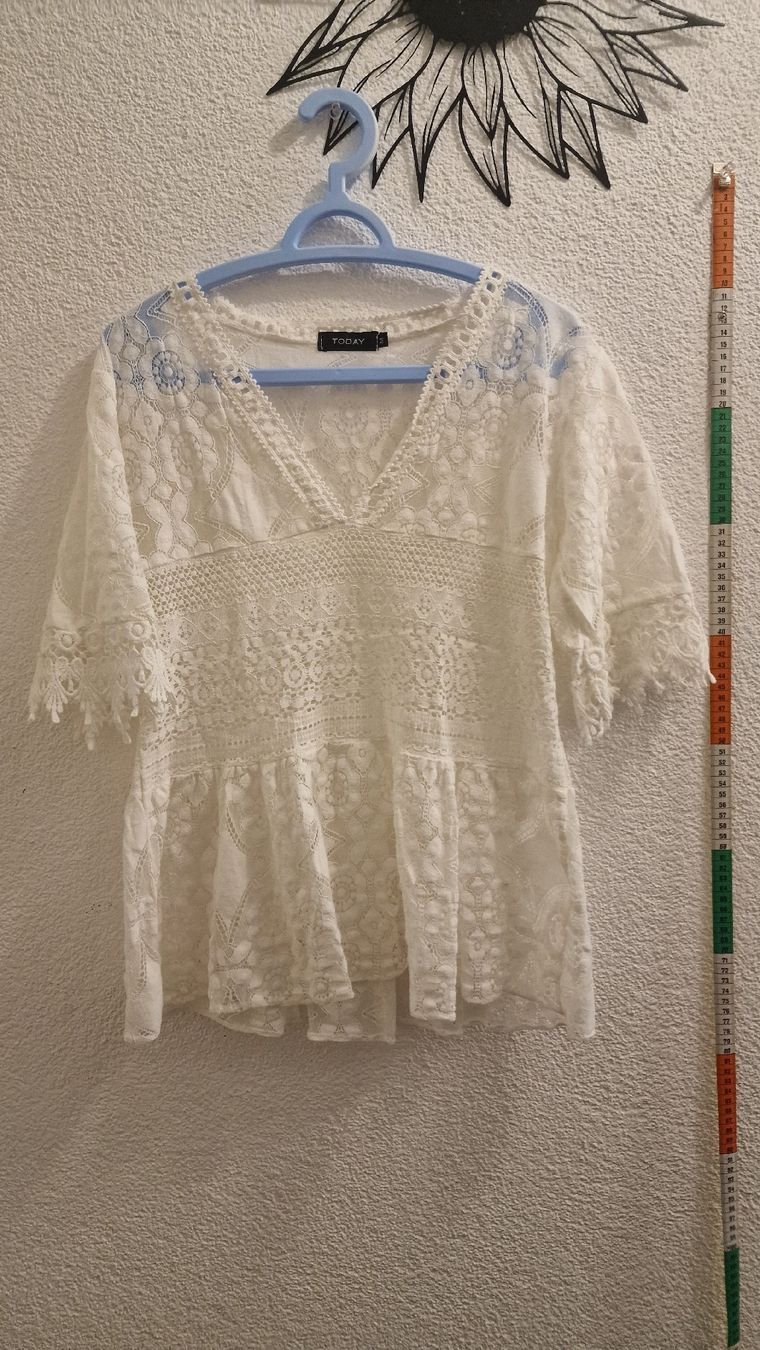 Tuniche: Spitze Top Weiss  Gr. S/M  – Usato da Pieterlen venduto da barney2012