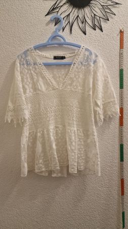 Spitze Top Weiss  Gr. S/M 