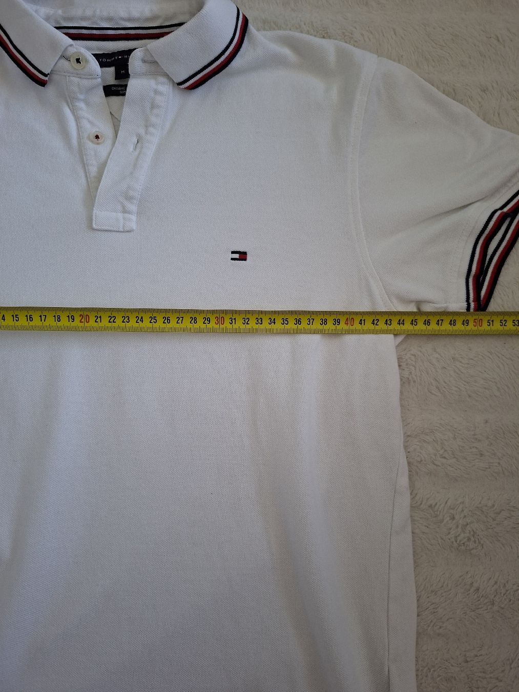 Tommy Hilfiger Magliette Polo: Polo Tommy Hilfiger blanc taille M coton 4 – Usato da Renens VD venduto da ser_j2fn 3