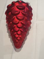 🎄Rote Zapfen-Weihnachtskugel, Vintage, Glas, Top Zustand...