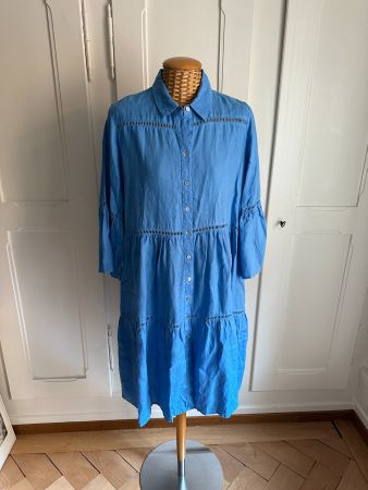 JOHN P. - Leinenkleid hellblau M/L