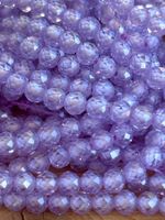Strang zirkonia facettiert light violet 3 mm