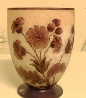 GlasVase von D'ARGYL UeberfangGlas geschliffen im Jugendstil