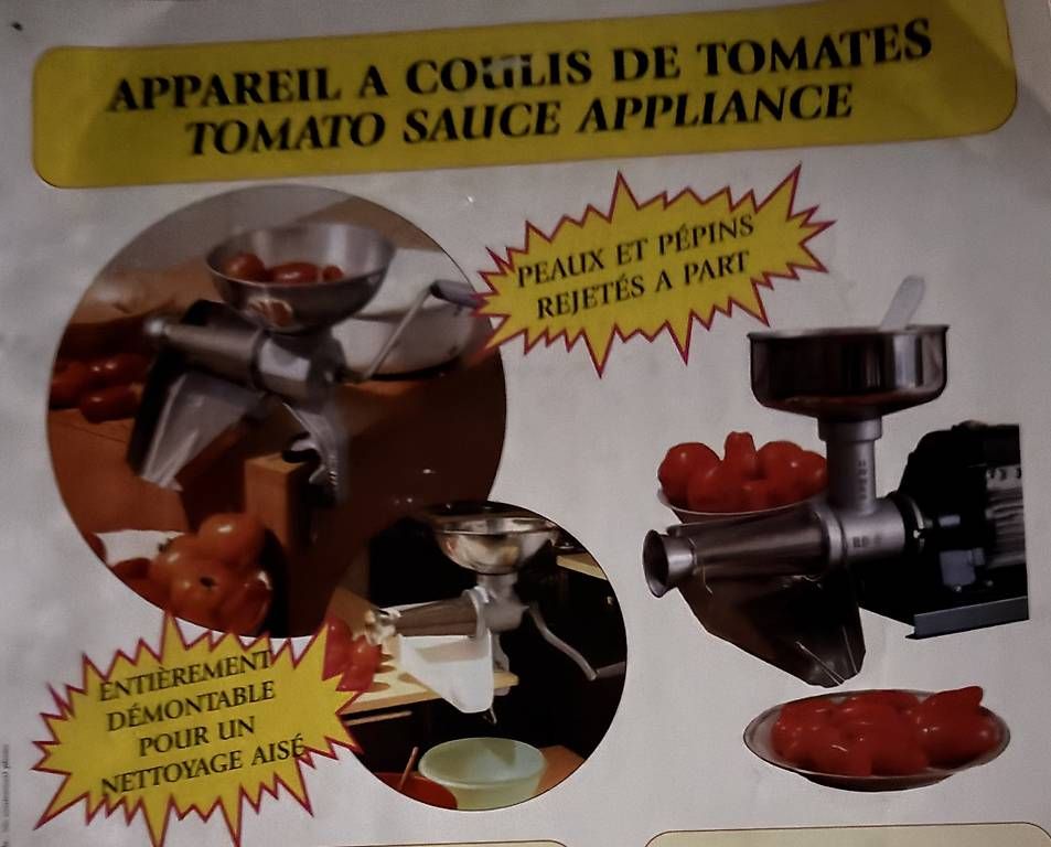 Cucine complete: APPAREIL A COULIS DE TOMATES utilisé 1x – Usato da Versoix venduto da Tamaze47 2