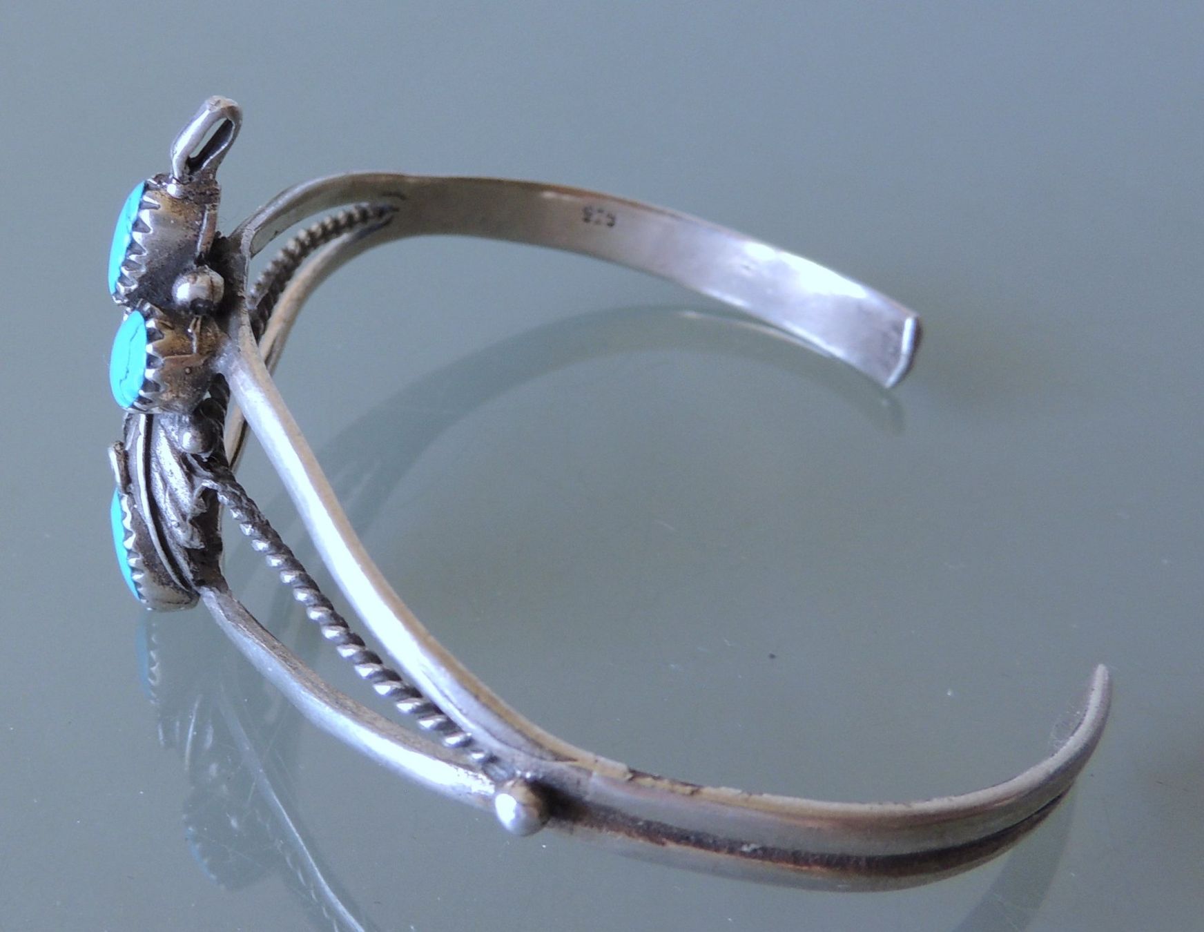 Bracciali & Braccialetti: Silber 925 Armspange mit Türkisimitat – Usato da Waldenburg venduto da schaller707 2