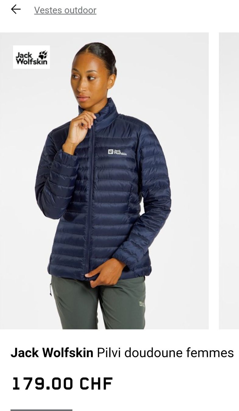 Jack Wolfskin Giacche: Doudoune Wolfskin neuf, S – Nuovo e nell'imballaggio originale da Versoix venduto da Liline2010