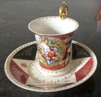 Hutschenreuther Herrmann 1Sets 2tlg.Mokkatasse Galante Szene